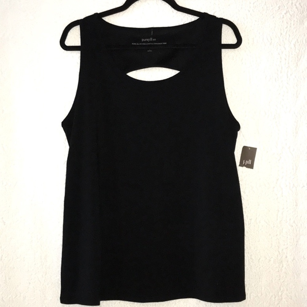 J.Jill Pure Fit Pima Stretch Open-Back Tank